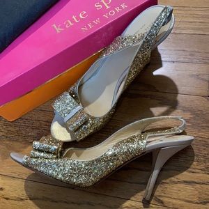 Kate Spade Shoes Gold Glitter size 10